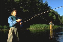 Salmon Fishing on Miramichi - Ponds Chalet - Photo Credit: Tourism New Brunswick